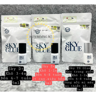 Keo nối mi sky d+, sky s+, sky ts, sky zone_khô nhanh 1-2s_bền 6-8 tuần_dụng cụ nối mi_huy hoàng mi