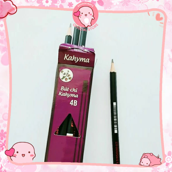 Bút Chì Gỗ Schoolmate Kahyma (Hộp 10 cây) - Độ cứng 4B