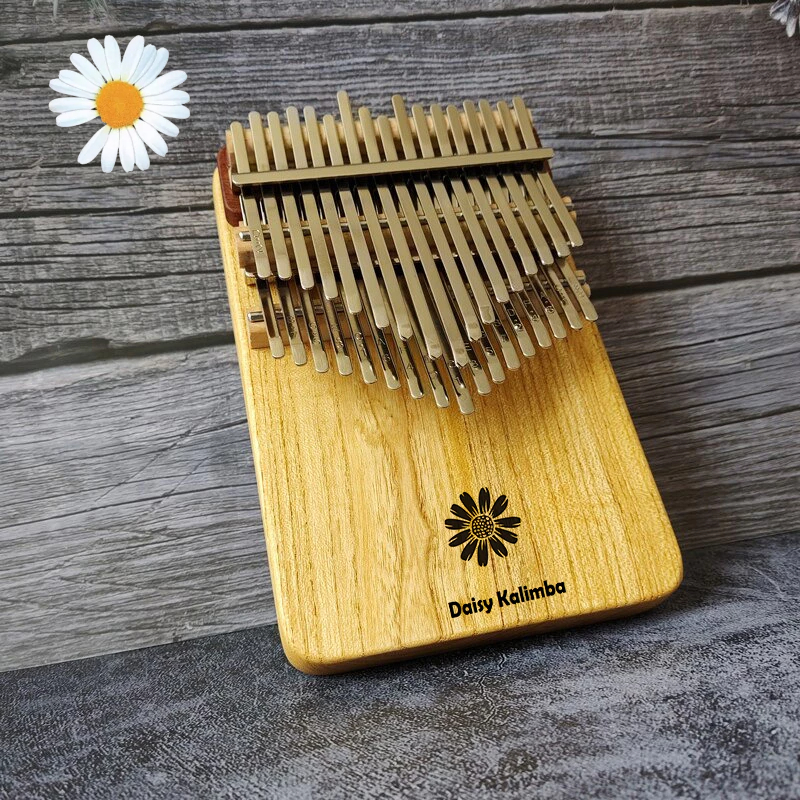 Đàn kalimba 34 phím gỗ hoa hồng Gabon HOA CÚC DAISY -HUYENHAC001
