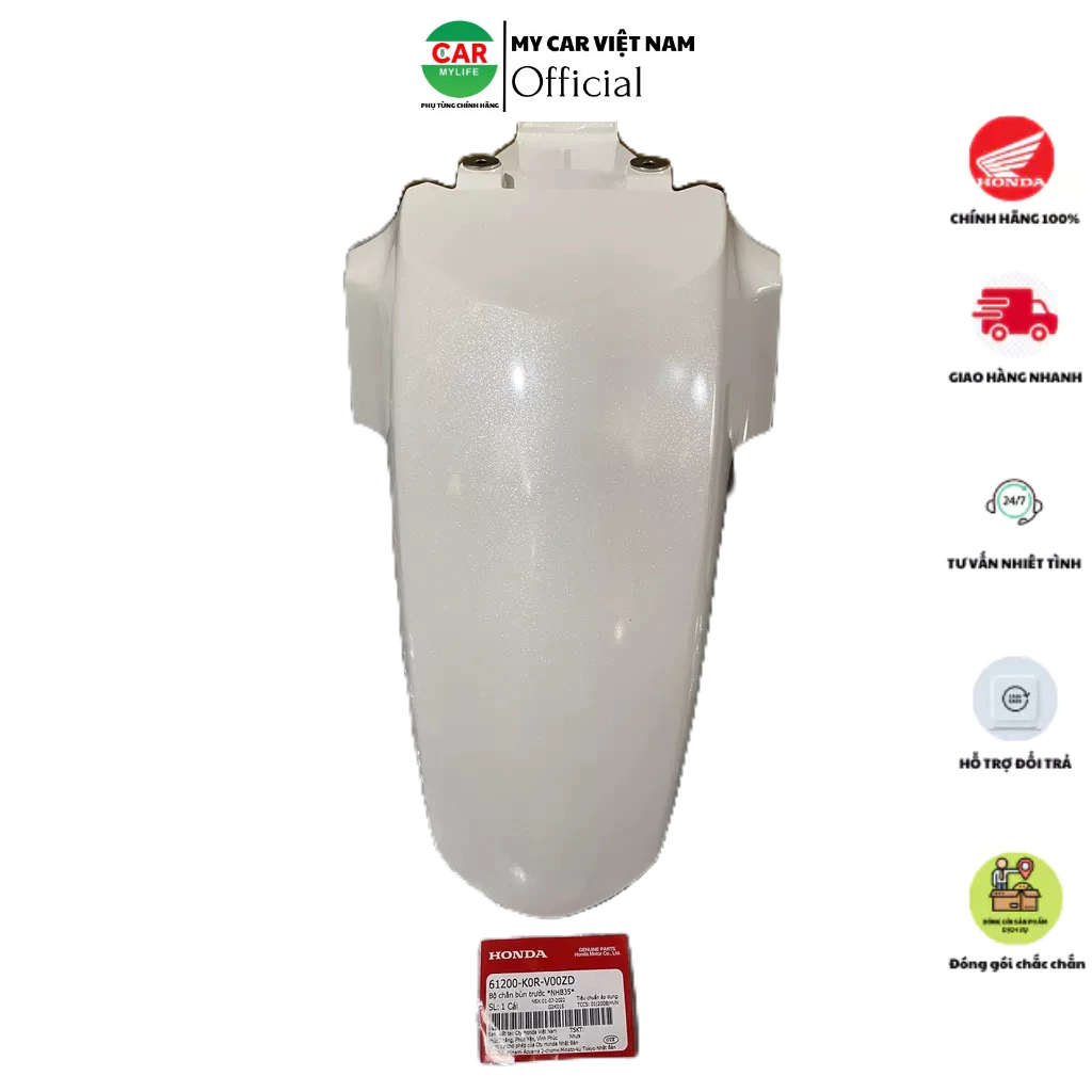 Bộ chắn bùn trước - dè trước HONDA SH 125&150  năm 2020-2021-2022-2023 màu Trắng. 61200K0RV00ZD