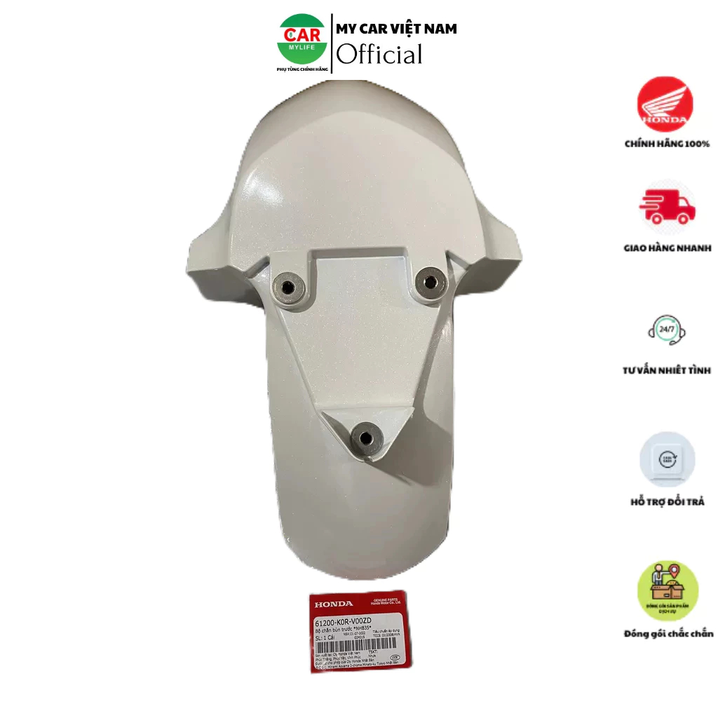 Bộ chắn bùn trước - dè trước HONDA SH 125&150  năm 2020-2021-2022-2023 màu Trắng. 61200K0RV00ZD