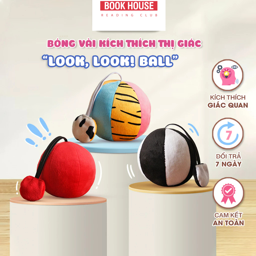 Bóng vải Look, look Ball cho bé Xúc Xắc vui nhộn Lalala baby đồ chơi hình khối kích thích thị giác cho trẻ sơ sinh