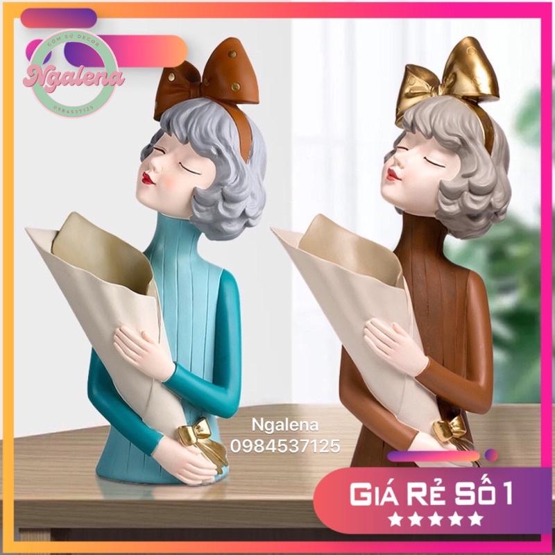 Bình hoa cô cái, lọ cắm hoa, tượng decor trang trí nhà cửa