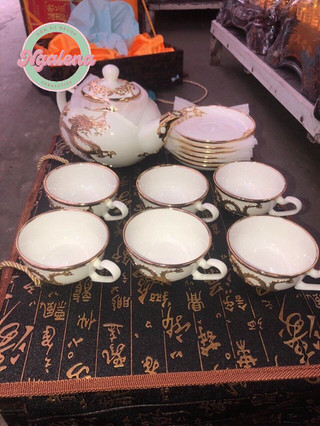Bộ ấm chén bọc đồng cao cấp