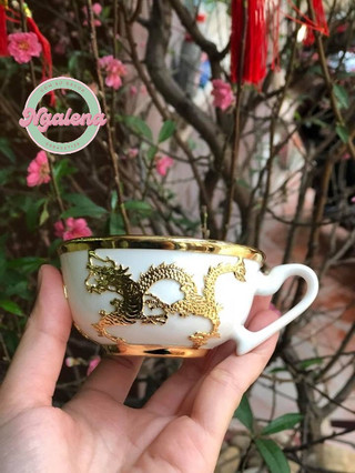 Bộ ấm chén bọc đồng cao cấp