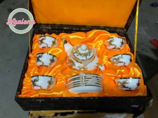 Bộ ấm chén bọc đồng cao cấp