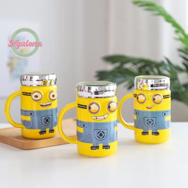 Cốc sứ giữ nhiệt minion