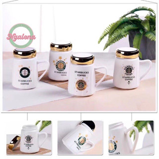 Cốc sứ giữ nhiệt men mát Starbucks cao cấp