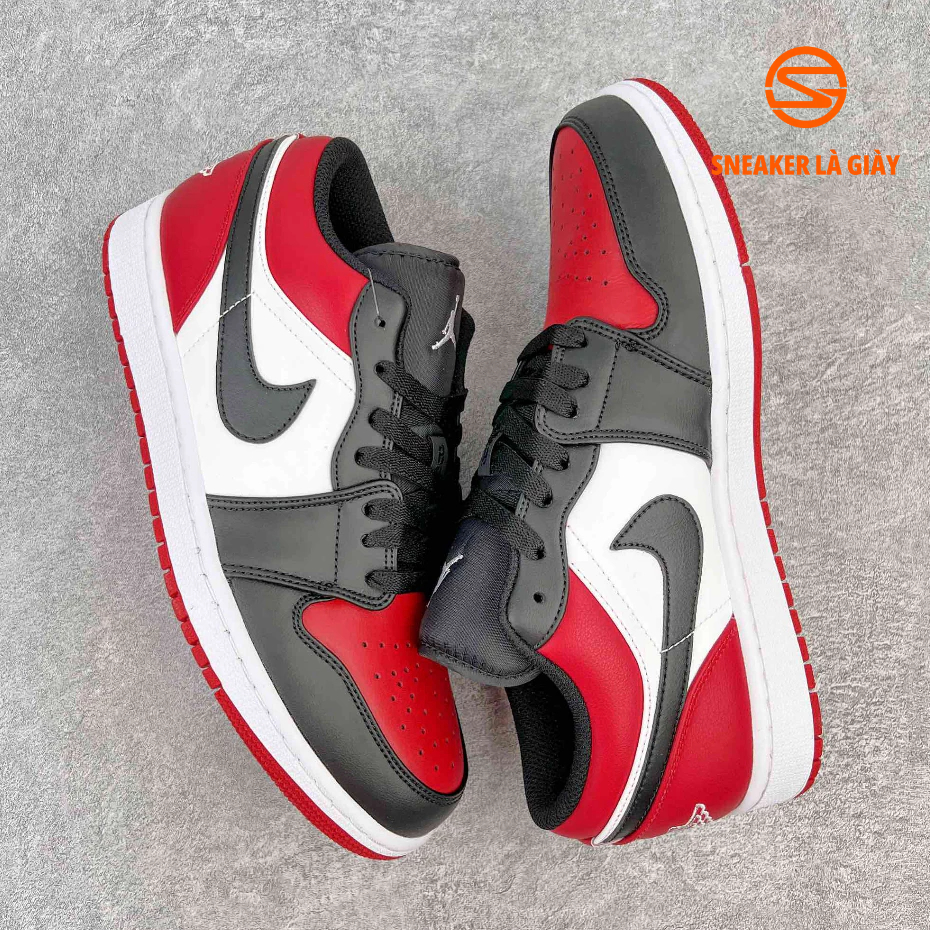Giày Air Jordan 1 Low Bred Toe - Fullbox | BẢN CAO CẤP - kèm dây