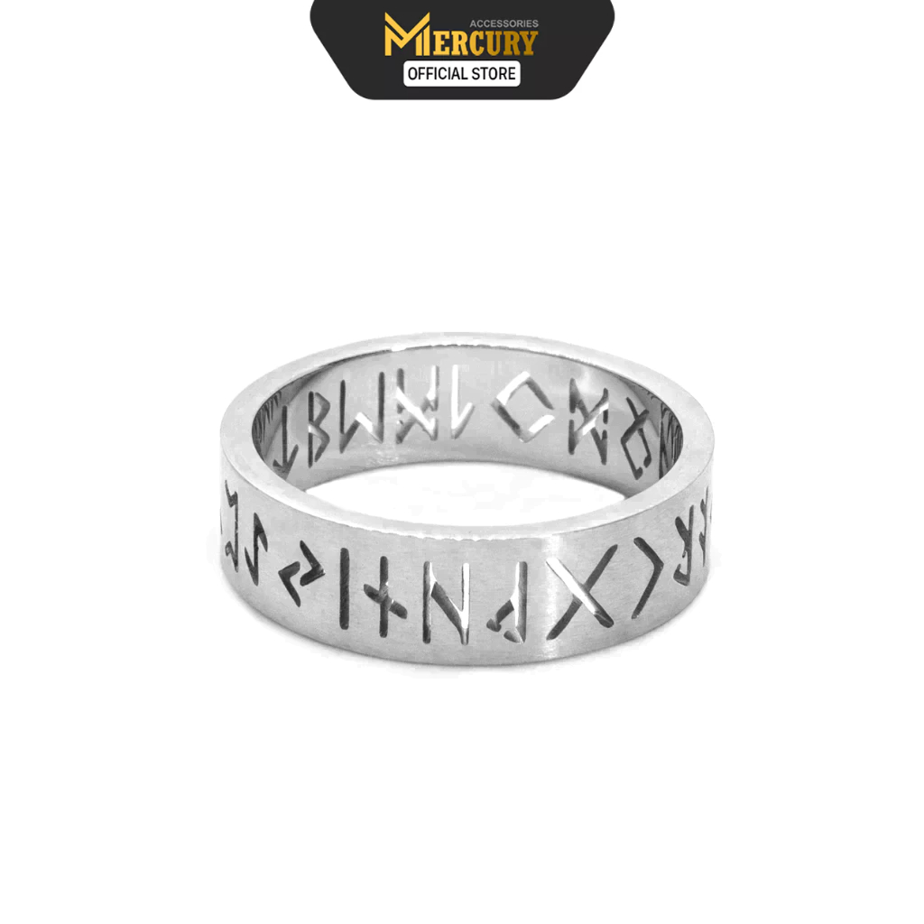Nhẫn thời trang nam Titan vĩnh cửu cao cấp Mercury Rune V2
