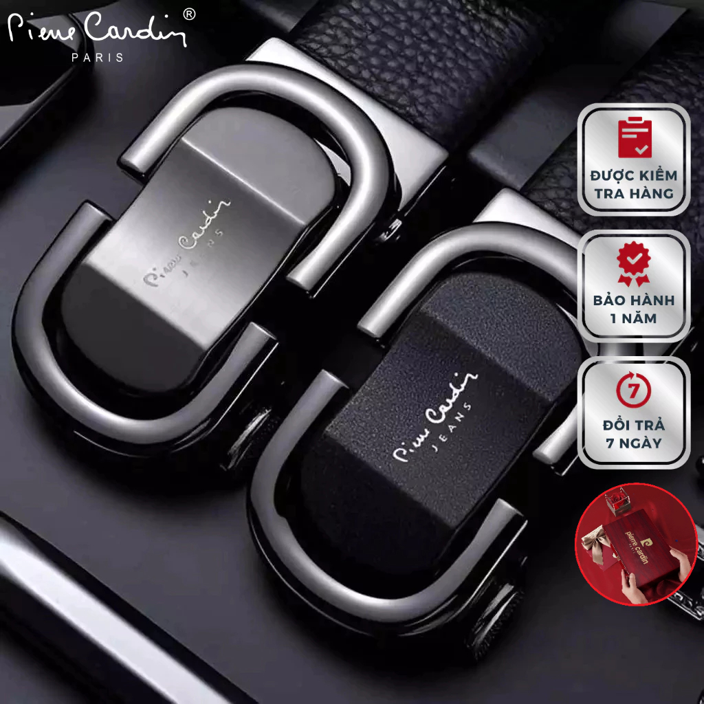 Thắt Lưng Nam Da Bò Thật 100% Cao Cấp Hàng Hiệu Pierre Cardin Dây Nịt Nam Cao Cấp PD117 Hộp Gỗ Làm Quà Tặng, Quà Biếu