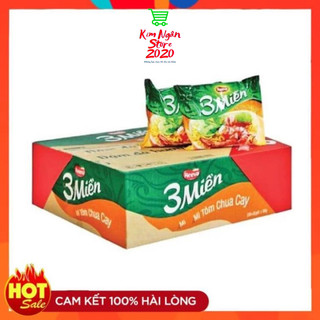 [HCM] Thùng 30 gói mì Ba Miền chua cay ( tặng 1 gói bò hầm rau thơm )