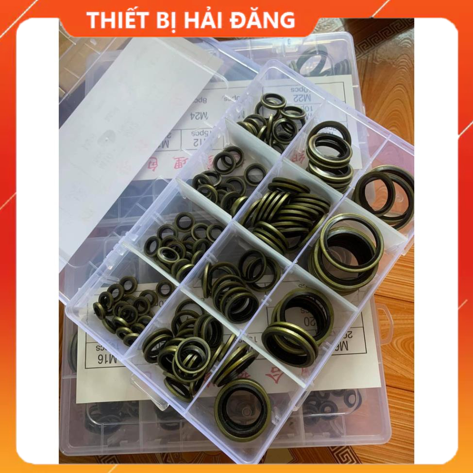 Hộp long đen thép lõi cao su 162 chi tiết cao cấp