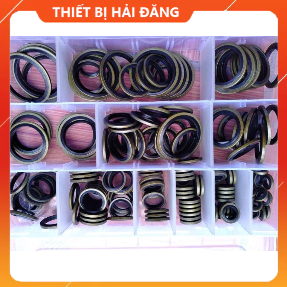 Hộp long đen thép lõi cao su 162 chi tiết cao cấp