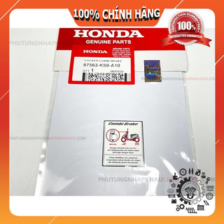 Tem cảnh báo COMBI BRAKE HONDA INDONESIA nhập khẩu chính hãng 87563K59A10