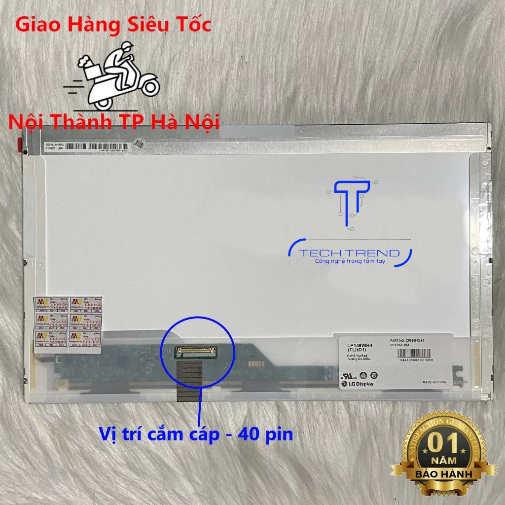 Màn hình laptop Asus K43, K43E, K43B, K43SJ, K43SV màn 14 inch led dày 40 pin