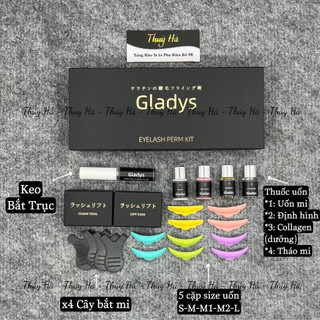 Bộ uốn mi collagen Gladys cao cấp Nhật (Hàng chính hãng)_dụng cụ nối mi_uốn mi_Thúy Hà