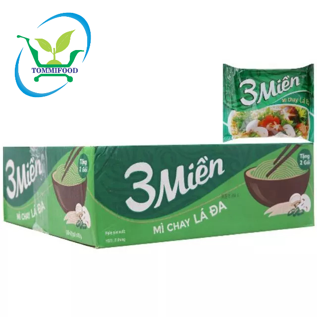  Thùng Mì Chay Lá Đa Ba Miền 30 Gói   65Gram Gói  
