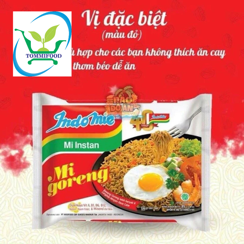 Combo 5 Gói Mì Trộn INDOMIE có đủ vị