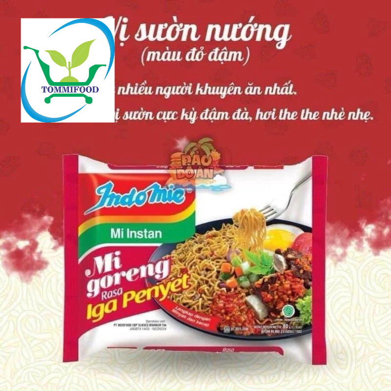 Combo 5 Gói Mì Trộn INDOMIE có đủ vị