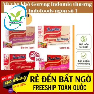 Thùng 40 Gói Mì Trộn Indomie Mix Đủ Vị: Đặc Biệt, Cay Nồng, Sườn Cay, Bò Cay, Gà Giòn Cay, Ớt Xanh siêu ngon