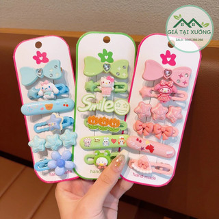 Sét kẹp tóc 6 chi tiết dễ thương