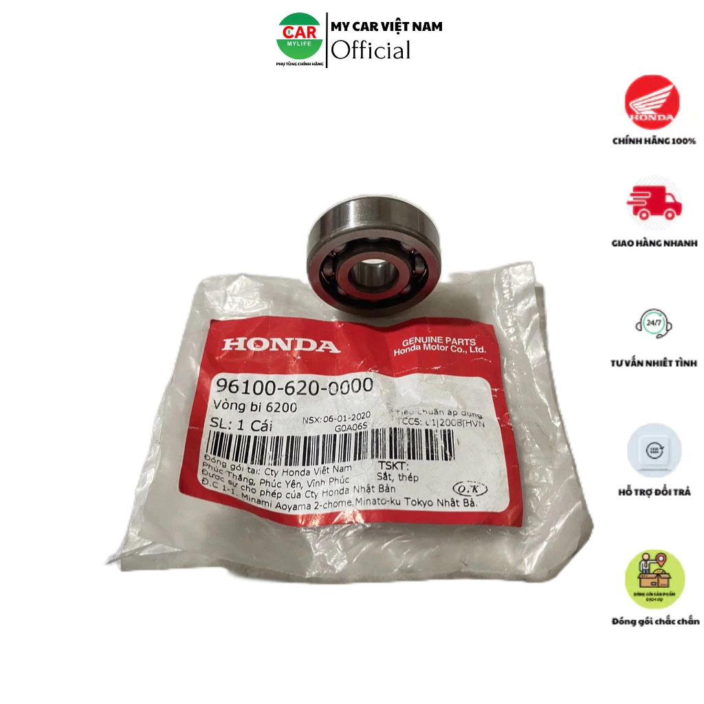961006200000 Vòng bi 6200- không nắp