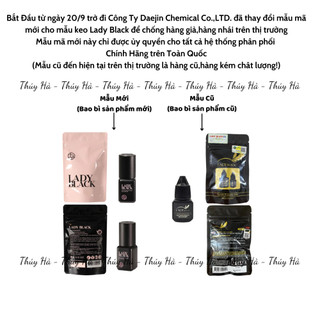 Keo nối mi Lady Black chính hãng Hàn Quốc_khô 3-4 giây-5ml_ nối mi_tạo fan_dụng cụ nối mi THÚY HÀ