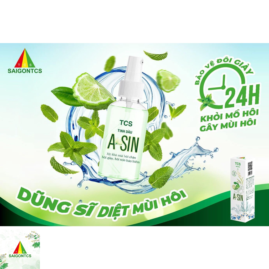Tinh dầu ASIN - Khử mùi hôi chân,giày, nón bảo hiểm