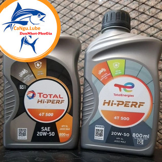 Nhớt xe máy total hi perf 4t 500 20w50 chai 800ml, nhớt total 4t 500 20w50 chai 800ml cho xe số