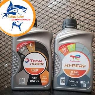 [Nhớt xe tay ga] Nhớt dùng cho xe tay ga TOTAL Cho xe Honda.. chai 0,8 Lit 10W30, nhớt xe ga total 10W30 chai 800ml