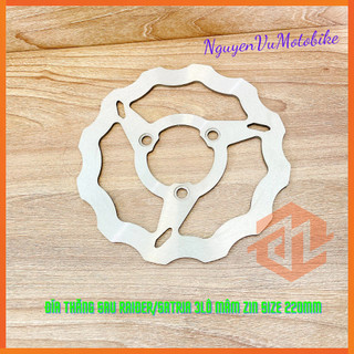 Đĩa thắng sau raider/satria đi mâm zin 3 lỗ >>> mẫu phay size 220mm