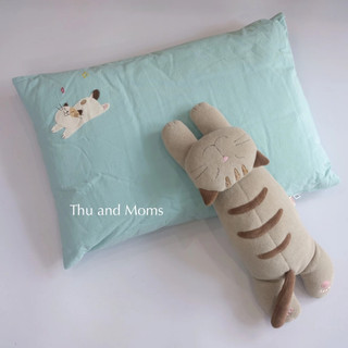 (Nhiều màu) Size S 35x50cm Gối và vỏ gối cho bé Hikosen Cara Nhật Bản vải cotton tự nhiên mềm mát V-Z18-094