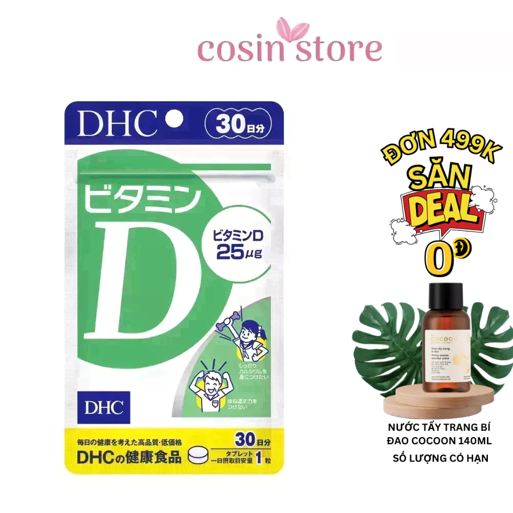 Viên uống bổ sung vitamin D DHC Vitamin D 30 ngày 30 viên của Nhật ngừa loãng xương shop Cosin Store