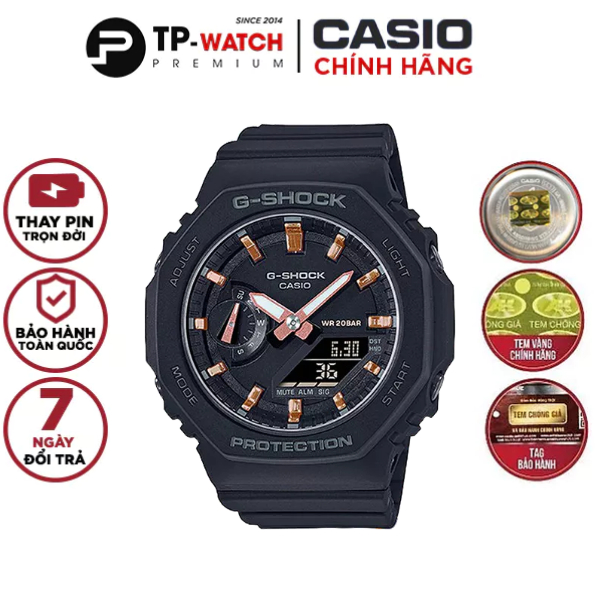 Đồng hồ nữ dây nhựa Casio G-Shock GMA-S2100-1ADR chính hãng | GMA-S2100-1A size nhỏ