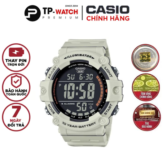 Đồng Hồ Nam Dây Nhựa Casio AE-1500WH-8B2 | Pin 10 Năm | AE-1500WH-8B2VDF