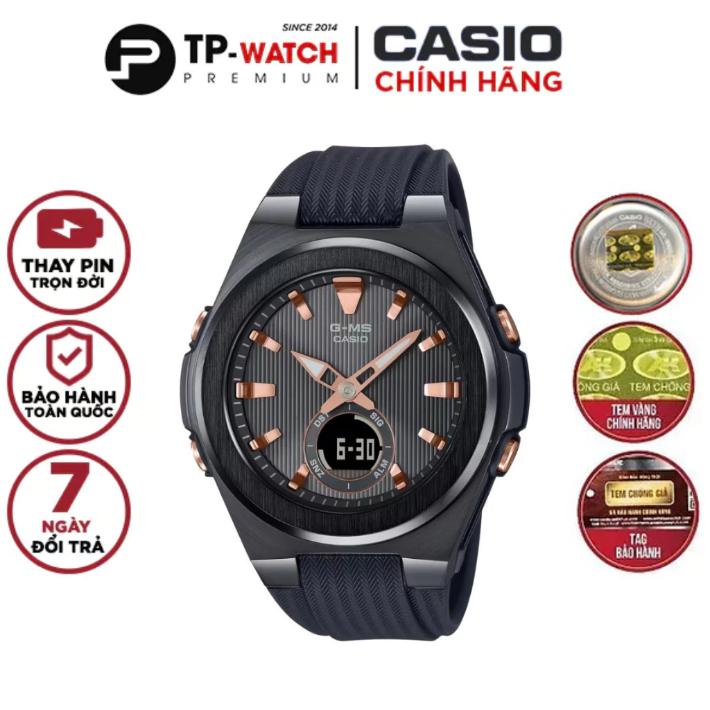 Đồng Hồ Nữ Dây Nhựa Casio Baby-G G-MS MSG-C150G-1A Chính Hãng | MSG-C150G-1ADR Vỏ Thép