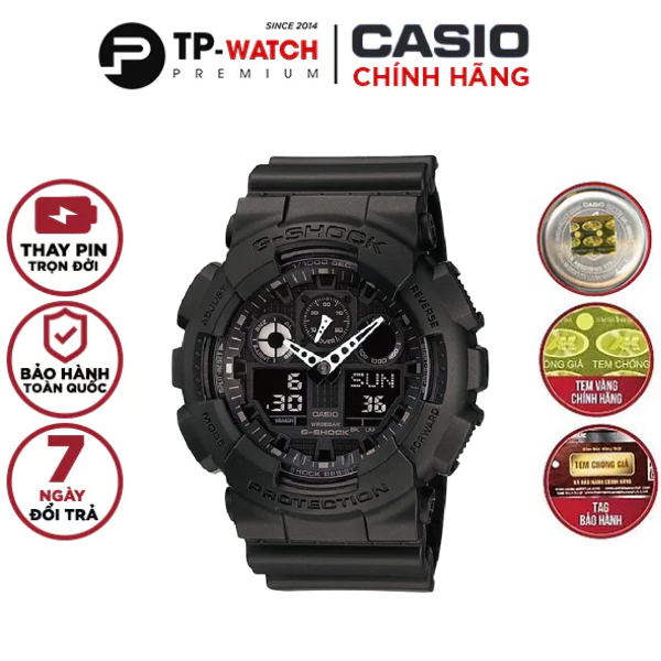 Đồng Hồ Nam Casio G-Shock GA-100-1A1DR Chính Hãng - Dây Nhựa | G-Shock GA-100-1A1 Al