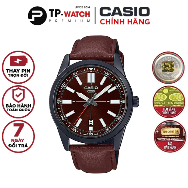 Đồng Hồ Nam Dây Da Casio Standard MTP-VD02BL-5EUDF Chính Hãng MTP-VD02BL-5E