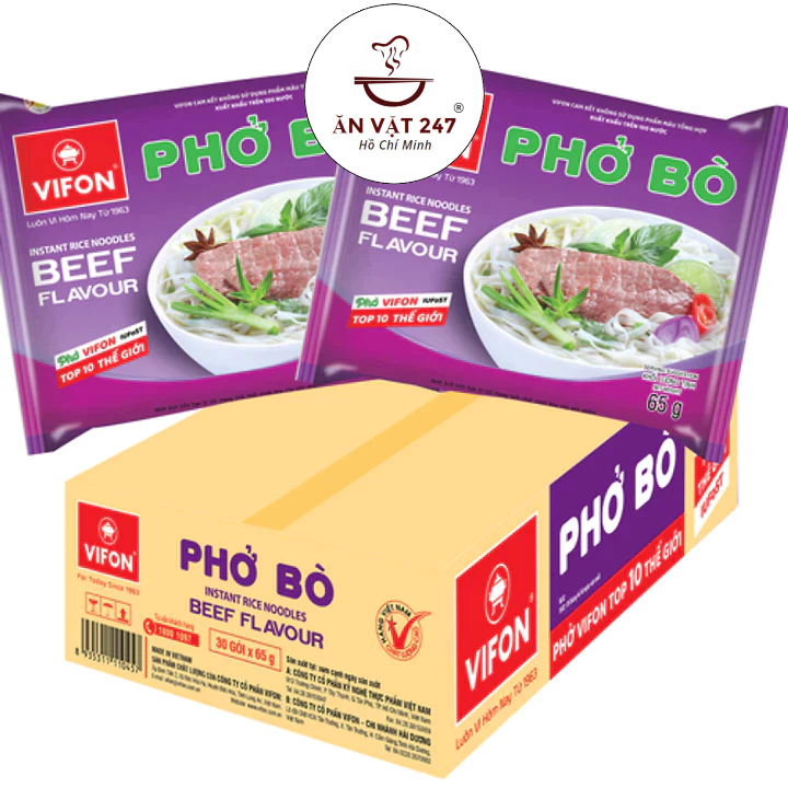 phở bò vifon siêu ngon ,siêu tiện lợi gói  65 gr