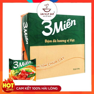  Thùng 30 gói mì Ba Miền chua cay 