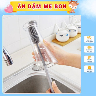 Cọ ly cốc chén bình sữa silicon sạch sẽ và tiện lợi 26cm - dụng cụ hỗ trợ rửa bình tiện lợi đa năng