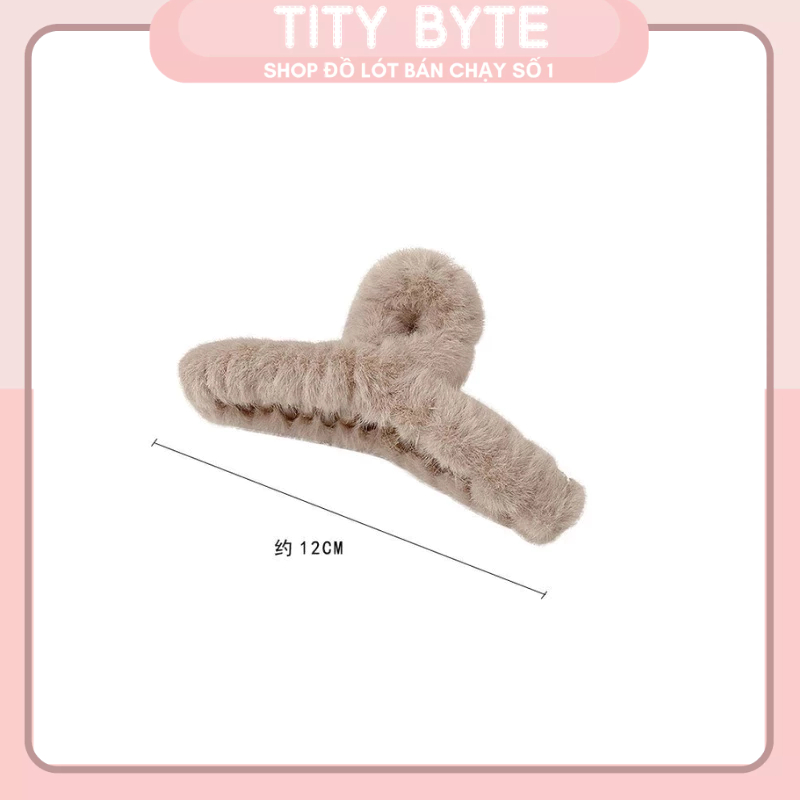 Kẹp tóc phối lông thỏ đáng yêu siêu cute cho nữ