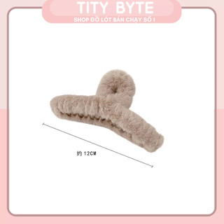 Kẹp tóc phối lông thỏ đáng yêu siêu cute cho nữ