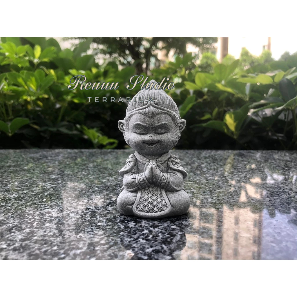 Tượng đá sa thạch tôn ngộ không trang trí tiểu cảnh,bán cạn,terrarium.
