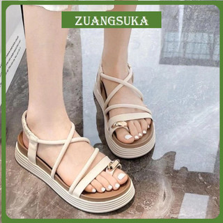 Xăng đan đế bằng zuangsuka msp sandal nữ zsk đế cao 4p cực xinh