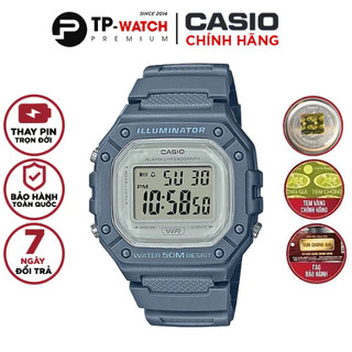 Đồng hồ unisex dây nhựa casio standard w-218hc-2a chính hãng w-218hc-2avdf