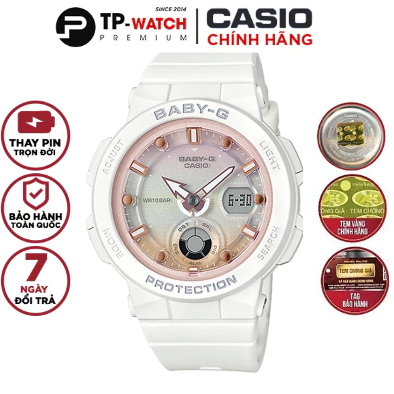 Đồng Hồ Nữ Dây Nhựa Casio Baby-G BGA-250-7A2 Beach Traveller | BGA-250-7A2DR