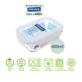 Hộp thủy tinh cường lực Glasslock MCRB040 400ml Hàn Quốc - Larva Store