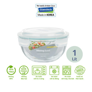 Tô thủy tinh cường lực Glasslock MBCB100 Hàn Quốc 1000ml - Larva Store
